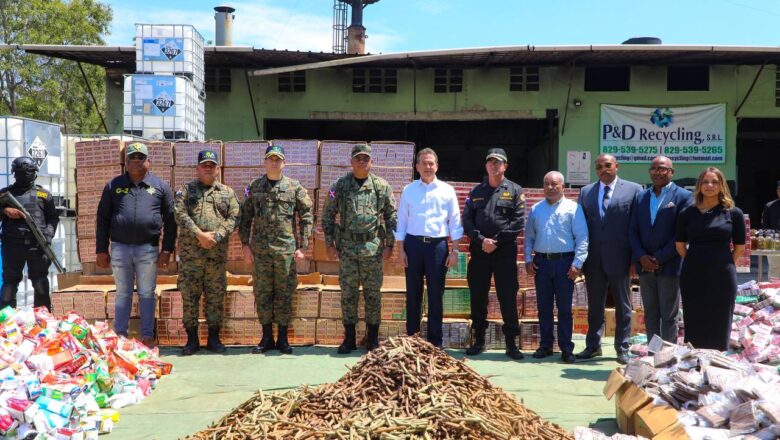 El Gobierno quema más de 3 millones de cigarrillos, alcohol y clerén no aptos para el consumo