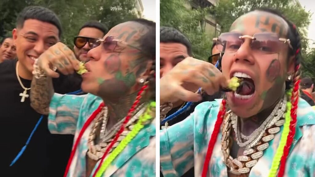 Tekashi 6ix9ine se come una tarántula y el video explota