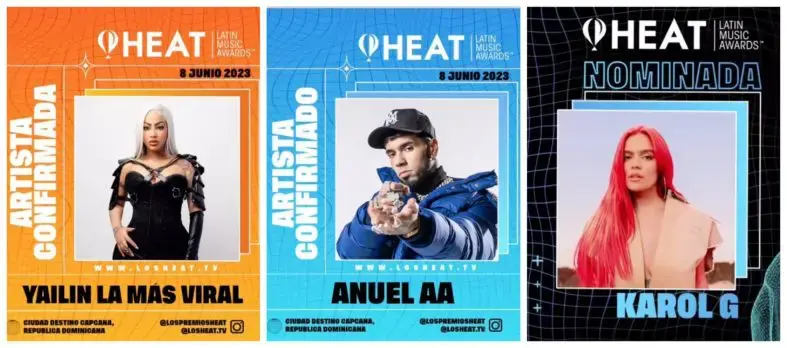 ¿Habrá romance entre Anuel, Yailin y Tekashi en los Premios Heat?