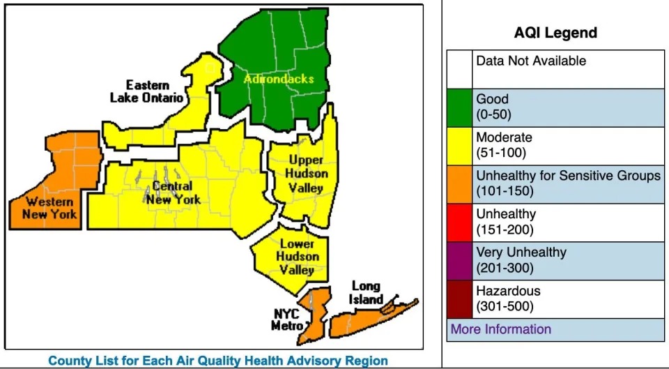 Eleva alerta sanitaria en Nueva York por humo procedente de Canadá: se restringen vuelos, colegios y actividades al aire libre