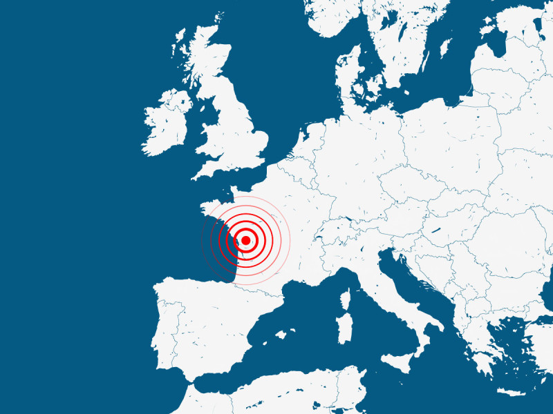 Se registra sismo en el oeste de Francia