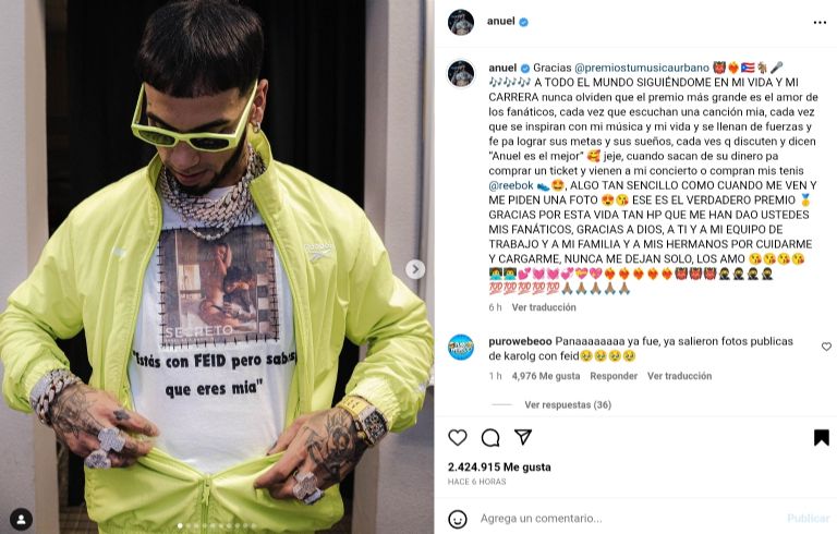 Karol G y Yailin confirman su amor y Anuel AA las mira y ataca