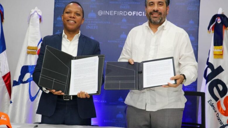 INEFI y EDESUR firman acuerdo para iluminar instalaciones deportivas en escuelas