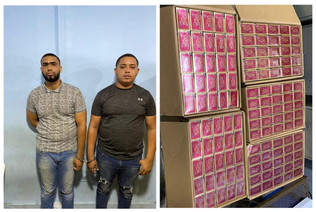 PN apresa dos hombres por contrabando de cigarrillos en Santiago