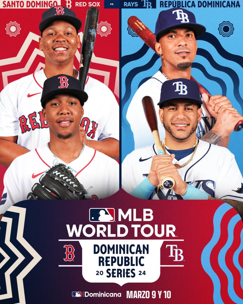 Boston y Tampa Bay jugarán contra República Dominicana en el MLB World Tour 2024