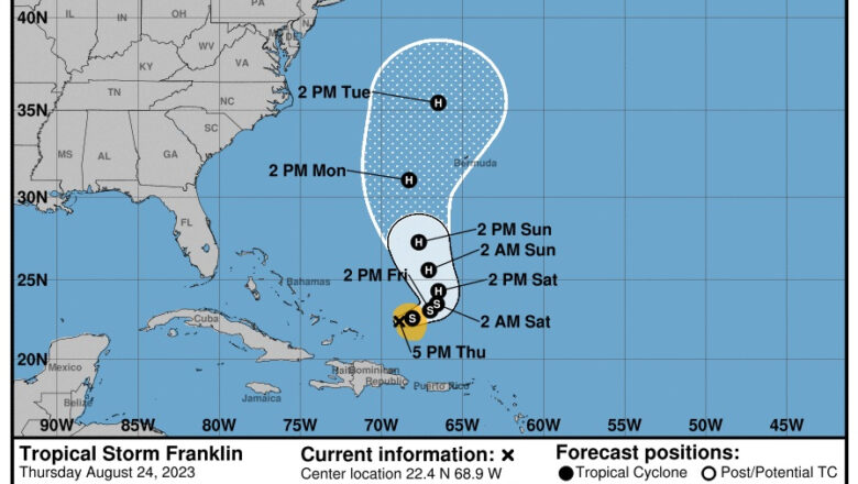 Franklin se convierte en huracán en aguas del Atlántico