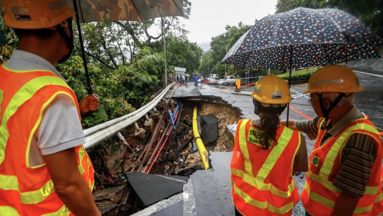 Al menos un muerto y más de 100 heridos en inundaciones inéditas en Hong Kong