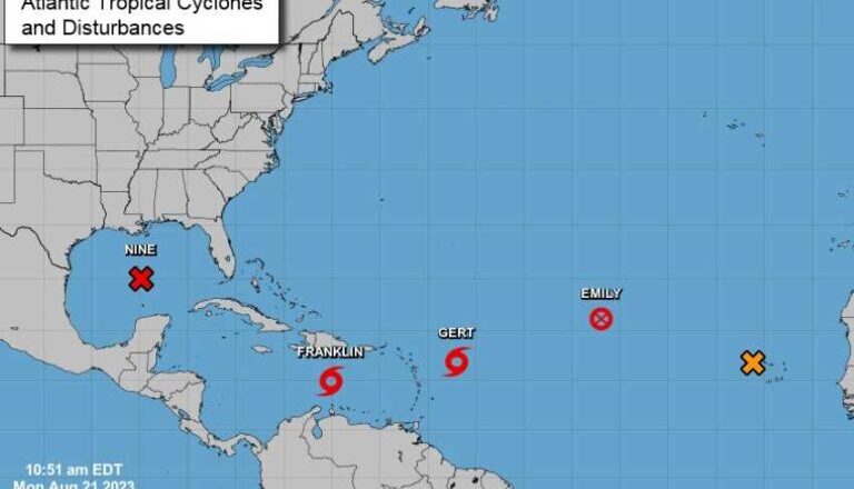 Tormenta tropical Katia se forma en el Atlántico y Gert resiste fortalecida